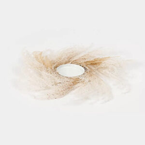 Bleached Grass Candle Holder