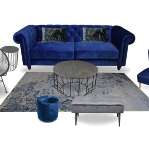 Blue Chesterfield Lounge Pocket