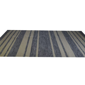 Blue And Beige Striped Rug