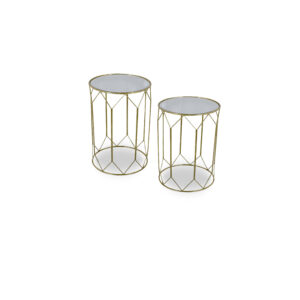 Gold Nested Side Table Set