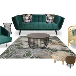 Emerald Green And Black Bella Lounge Pocket