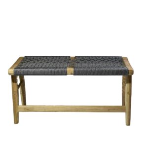 Grey Woven Bench