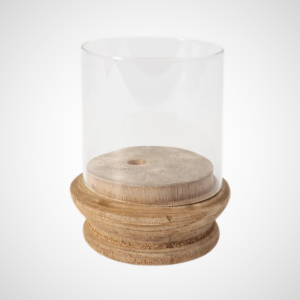 Raw Wood Base Candle Holder